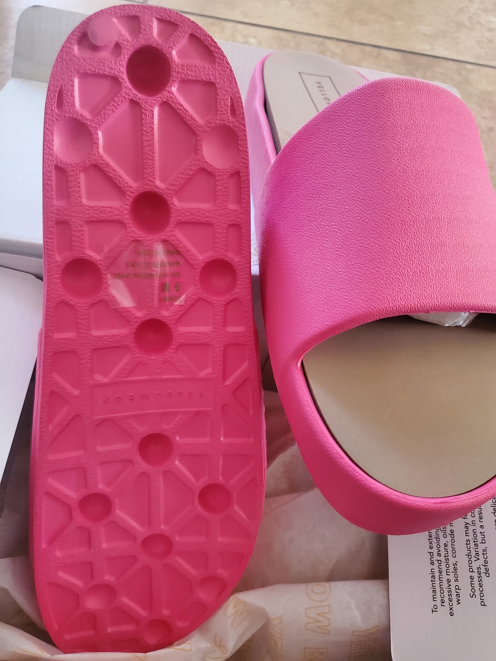 Yellow Box Hot Pink Wide Strap Slide Sandals - Picture 2 of 5